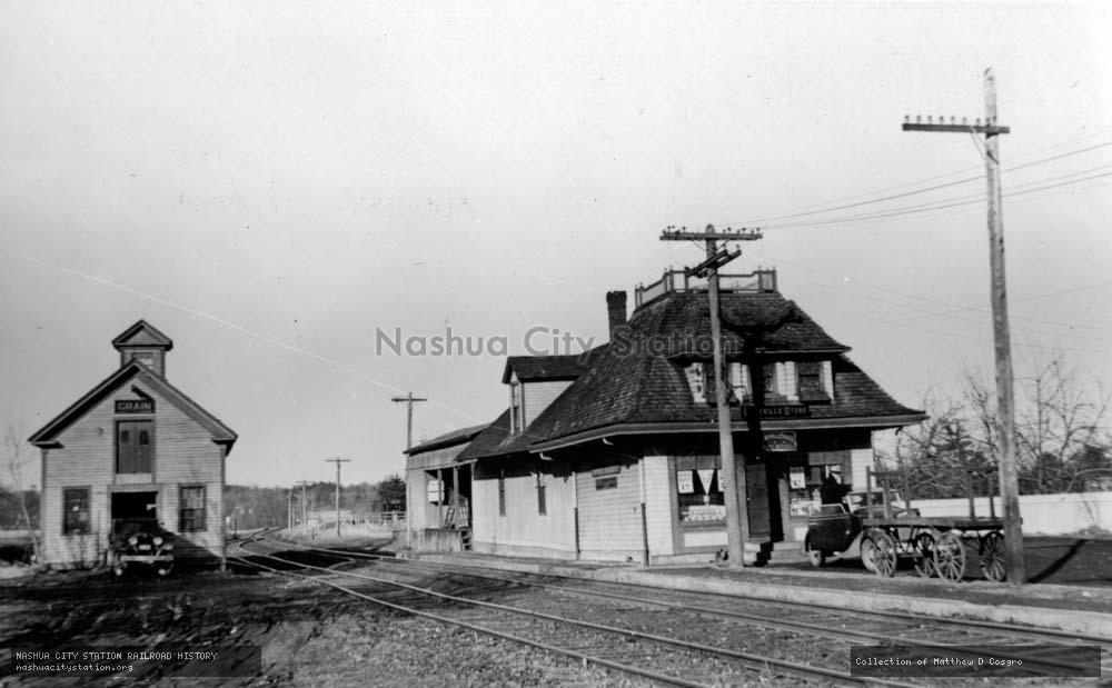 Postcard: Caryville Railroad Station, Bellingham, Massachusetts